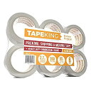 【中古】【輸入品 未使用】(テープキング) Tape Kingクリアパッキングテープ 1巻60ヤード 6パックセット 強力で厚みのある透明テープ 6 Rolls / 2.7 Mil Thick
