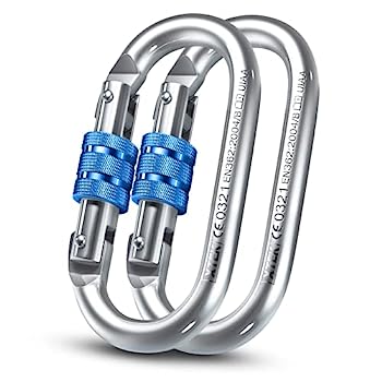【中古】【輸入品・未使用】XTEK CLIMBING カラビナクリップ ? CE定格25kN 5500ポンド ? 高耐久 頑丈な地形承認 ロックカラビナクリップ ? 工業用強度ツイストロックカラ