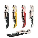 【中古】【輸入品・未使用】プロ仕様 ウェイター コルクスクリュー ワインオープナーセット 4個パック 高耐久 ステンレススチール ヒンジ付き ワインキー レスト...