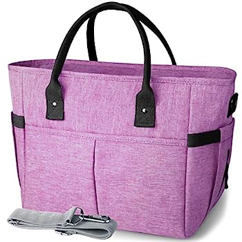 【中古】【輸入品 未使用】KIPBELIF Insulated lunch bags for women - Large Tote Adult Lunch Box for Women with Shoulder Strap, Side Pockets and Water Bottle Holde