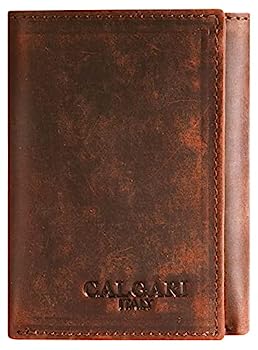 【中古】【輸入品・未使用】CALGARI イタリアンラグジュアリー 三つ折りレザー財布 メンズ