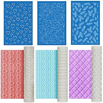 【中古】【輸入品・未使用】クレイイヤリング作成キット クレイテクスチャローラー シルクスクリーンステンシル 5.1インチ 陶器 小枝ローラー 粘土用 3.9 x 5.9インチ 再利