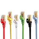 【中古】【輸入品・未使用】Cat 7 イーサネットケーブル 6本パック 最高速度ケーブル) Cat6mフラットシールド イーサネットパッチケーブル ? インター...