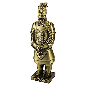 【中古】【輸入品・未使用】10インチ 古代中国テラコッタ戦士像 テラコッタ陸軍将軍 ゴールド