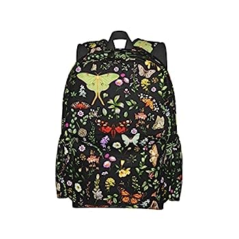 【中古】【輸入品・未使用】Naughty Fox スタイリッシュ バックパック 調節可能なパッド入りショルダーストラップ付き 大学旅行用, 蝶 蛾 花, One Size 【中古】【輸入品・未使用】Naughty Fox スタイリッシュ バックパック 調節可能なパッド入りショルダーストラップ付き 大学旅行用, 蝶 蛾 花, One Size
