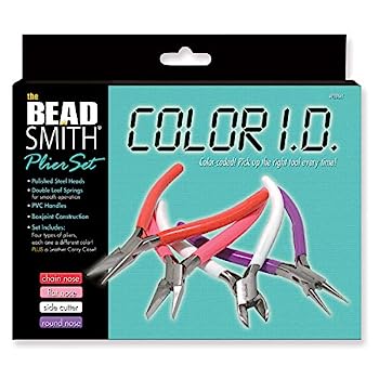 【中古】【輸入品・未使用】Beadsmith Color Jewelry Tool Pliers Kit - 4 Piece Set w/ Case