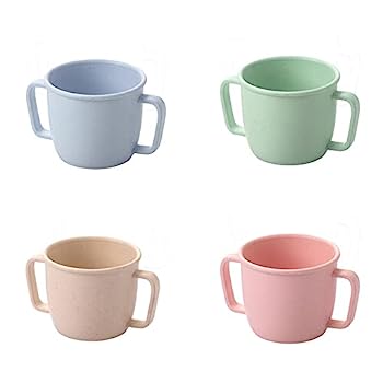 【中古】【輸入品・未使用】Sサイズ 竹繊維 230ml 大人用 子供用カップ マグ 4個セット 壊れないタンブ..