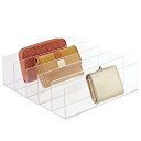 【中古】【輸入品・未使用】mDesign プラスチック分割クラッチオーガナイザー クローゼット、ベッドルーム、ドレッサー用 クローゼット収納ソリューション クラッチ、財布、