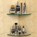 yÁzyAiEgpzGeekDigg 2 Pack Glass Shelf, Corner Shower Caddy Shelf Basket Shampoo Holder Organizer, No Drilling Adhesive Wall Mounted Bathroom Shel