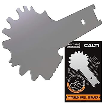 【中古】【輸入品・未使用】チタングレートグリルスクレーパー BBQクリーニングツール ハンドル付き ? 安全なグリルスクラバー 効果的なクイックバーベキューグリルとグリ