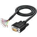 【中古】【輸入品・未使用】Jienk 6.56フィート 24AWG DB9 オス RS232 9ピン シリアル延長ケーブル 9ピン 金メッキコネクター ベアワイヤエンドケーブル付き(2)