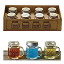 【中古】【輸入品 未使用】Hayley Cherieテつョ - Mason Jar Shot Glasses with Lids (Set of 8) - Mini Mason Shooter Glass with Handles - 2 Ounces by Hayley Cherie