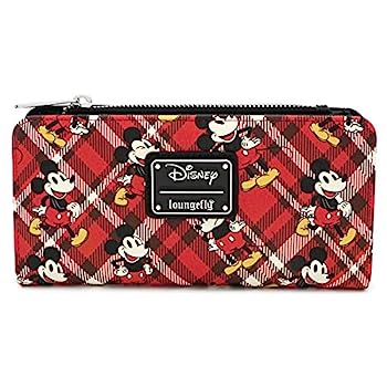 U, 吉 - 【中古】【輸入品・未使用】Loungefly x Mickey Mouse Plaid Wallet (Multicolored, One Size)