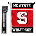 【中古】【輸入品・未使用】College Flags & Banners Co. ノースカロライナ州ウルフパック ガーデンフラッグ スタンドホルダー付き(4)