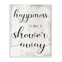 【中古】【輸入品・未使用】Stupell Industries Happiness is a Shower Away 素朴なバスルームサイン ウォールアート 1...