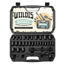 【中古】【輸入品・未使用】WIILDIS Impact Socket Set, 33-Piece, 3/8" Drive Socket Set with 72 Teeth Reversible Ratchet Wrench, CR-V, 6 Point, SAE/Metric, 5/16 Inc