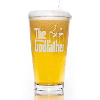 楽天スカイマーケットプラス【中古】【輸入品・未使用】The Godfather Movie Engraved Logo Beer Pint Glass