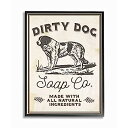 【中古】【輸入品・未使用】Stupell Industries Dirty Dog Soap Co ヴィンテージサイン オーバーサイズ フレーム入り ジクレーテ...