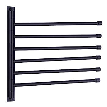 【中古】【輸入品・未使用】GERZWY バスルームスイングアームタオルバー 壁マウントバスタオルラック 6..