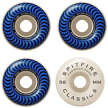 【中古】【輸入品・未使用】Spitfire スケートボードホイール F4 Classics 99A ブルー/ホワイト 56mm