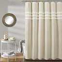 【中古】【輸入品・未使用】Ciel Tassel Shower Curtain Neutral 72X72