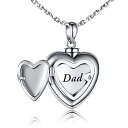 【中古】【輸入品・未使用】S925 Mom Dad Forever in My Heart 骨壺ペンダントネックレス 火葬ジュエリー メモリアルスターリングシルバージュエリーネックレス 遺灰 記念品(4)