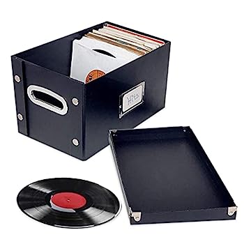 【中古】【輸入品・未使用】Snap-N-Store ビニールレコード収納ボックス - 1パック - 8.25 x 7.5 x 14.5インチ LPホルダー 蓋付き 7インチレコード用 - クレートにはビニー