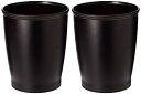 【中古】【輸入品 未使用】iDesign Kent Plastic Wastebasket Small Round Plastic Trash Can for Bathroom, Bedroom, Dorm, College, Office , Set of 2, Bronze