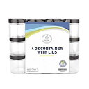 【中古】【輸入品・未使用】4 oz Plastic Jars with Lids - Lotion and Cosmetic Containers with Lids- Empty Plastic Cream Jars for Scrubs, Lotions, Cosmetic and Butt