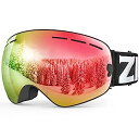 【中古】【輸入品・未使用】ZIONOR X スキー スノーボード スノーゴーグル OTGデザイン メンズ レディース 大人用 球面取り外し可能レンズ UV保護 ...