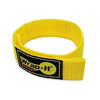 【中古】【輸入品・未使用】Wrap-It Storage Quick-Strap Cord Wraps, 12 inch (12 Pack) Yellow - Hoo..