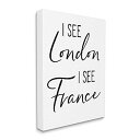 【中古】【輸入品・未使用】Stupell Industries I See London and France Saying Bathroom Humor、Le...