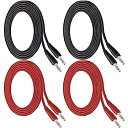 【中古】【輸入品・未使用】DaFuRui 4mm バナナプラグテストリード 80cm バナナプラグからバナナプラグへの電気テストケーブル マルチメーター用 (レッド2個&ブラック2個)。(2)