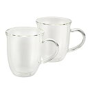 【中古】【輸入品・未使用】BonJour Coffee Insulated Borosilicate Glass Cappuccino Cups, 2-Piec...