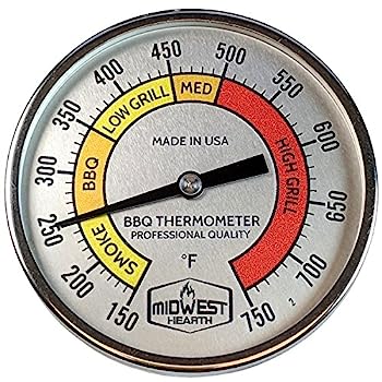 【中古】【輸入品・未使用】Midwest Hearth プロフェッショナル温度計 カマドスタイルチャコールグリル用 (3インチダイヤル)