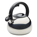 【中古】【輸入品・未使用】Farberware Teakettles ステンレススチール 卵型 笛吹きティーケトル 2.3クォート シルバー(4)