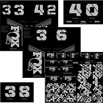 【中古】【輸入品・未使用】Fox Racing Shox フォーク&ショック デカールキット 戦艦グレー ワンサイズ