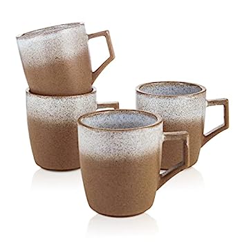 【中古】【輸入品・未使用】Stone lain Vince ストーンウェア ディッシュセット、マグカップ4個、ブラウン