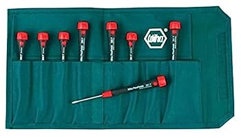 Wiha 26193 Slotted and Phillips Screwdriver Set with Soft PicoFinish Handle, 8-Piece by Wiha