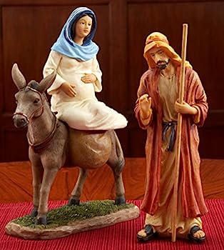 【中古】【輸入品・未使用】Three Kings 25cm Scale Travelling Holy Family to Bethlehem Resin Stone..