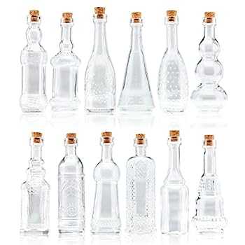 【中古】【輸入品・未使用】スモール ミニ クリア ビンテージ ガラスボトル コルク付き ミニ花瓶 装飾 ポーション アソートデザイン 12個セット 高さ4.6インチ (11.43cm) 幅 【中古】【輸入品・未使用】スモール ミニ クリア ビンテージ ガラスボトル コルク付き ミニ花瓶 装飾 ポーション アソートデザイン 12個セット 高さ4.6インチ (11.43cm) 幅