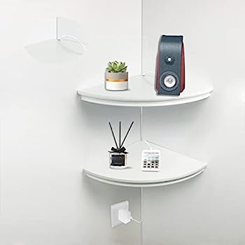 【中古】【輸入品・未使用】HAO フローティングコーナーシェルフ 見えない壁取り付けシェルフ ラジアル形状 ケーブルワイヤーホールパターン 寝室 バスルーム リビングルー 【中古】【輸入品・未使用】HAO フローティングコーナーシェルフ 見えない壁取り付けシェルフ ラジアル形状 ケーブルワイヤーホールパターン 寝室 バスルーム リビングルー