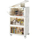 【中古】【輸入品・未使用】23クォート プラスチック収納容器 オーガナイザー 3段 積み重ね可能 収納用 蓋付き収納ボックス 収納コンテナ オーガナイザー 寝室 リビングルー