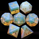 【中古】【輸入品・未使用】Haxtec Opal DND ダイスセット 宝石多面体ダイス 木製ダイスケース付き D&Dダンジョンズ&ドラゴンズ ロールプレイングボードゲーム ギフト(4)