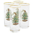 【中古】【輸入品・未使用】Spode Christmas Tree Hiball Glasses, Set of 4 by Spode