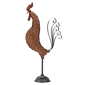 【中古】【輸入品 未使用】Gifts DecorメタルRooster Wrought Ironアウトドア庭庭園Statue