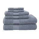 【中古】【輸入品・未使用】(Smoke Blue) - Baltic Linen Endure Luxury Super Soft 6 Piece Bath Towel Set Smoake Blue(3)