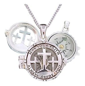 【中古】【輸入品・未使用】Stanley London May Your Faith Always Guide You Compass ロケット - 洗礼式、堅信礼、使命、誕生日の贈り物に最適