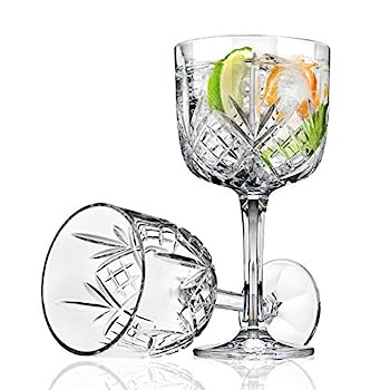 【中古】【輸入品・未使用】Godinger Gin Cocktail Coupe Goblet Glass - Dublin Collection, Set of 4