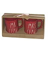 【中古】【輸入品・未使用】Rae Dunn by Magenta LL レッド Mr. and Mrs. Claus マグ 2個セット